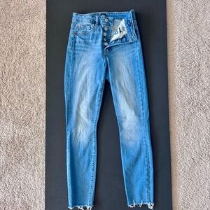 Gap High Rise Universal Legging Jeans - Exposed Button Fly